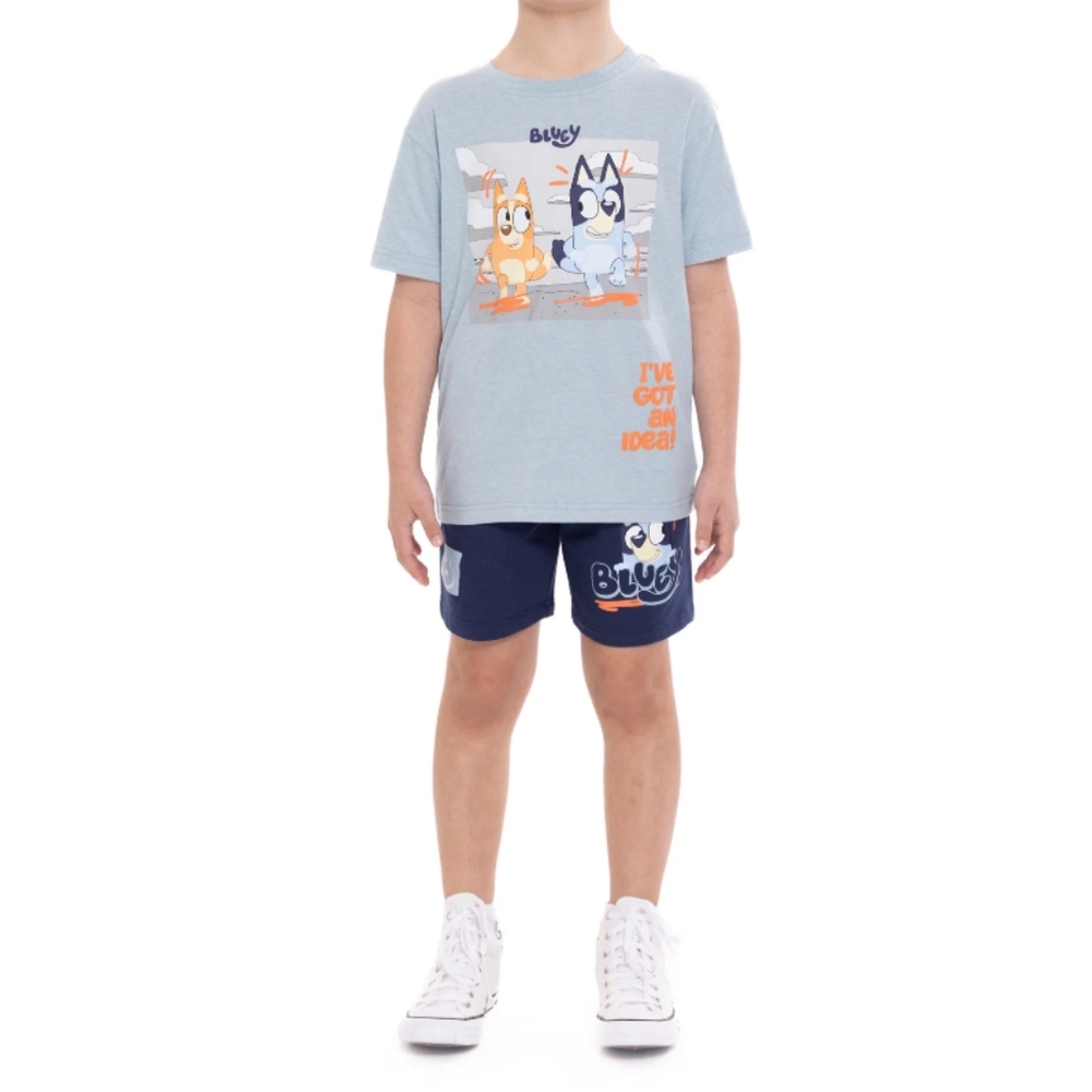 Bluey Boys' Size 7 Short Sleeve Graphic Tee and Shorts Set NWT
